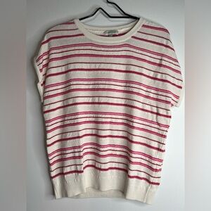 Trucco Pink and Cream Striped Sweater